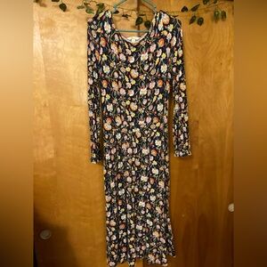 Boden Evelyn floral midi jersey dress 6R. Please read description.